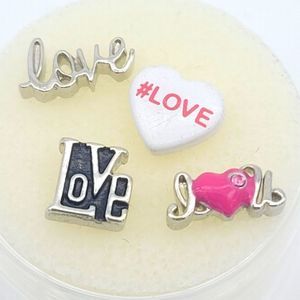 5/$21 🦉 O2 ORIGAMI OWL LOVE, #LOVE, I💗U FLOATING PETITE LIVING LOCKET CHARMS